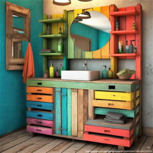 Awesome Design Ideas For Wood Pallets Bathroom Vanity Wood Pallet