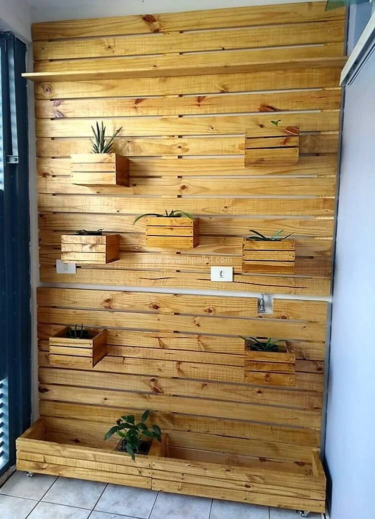 pallet wall planter idea