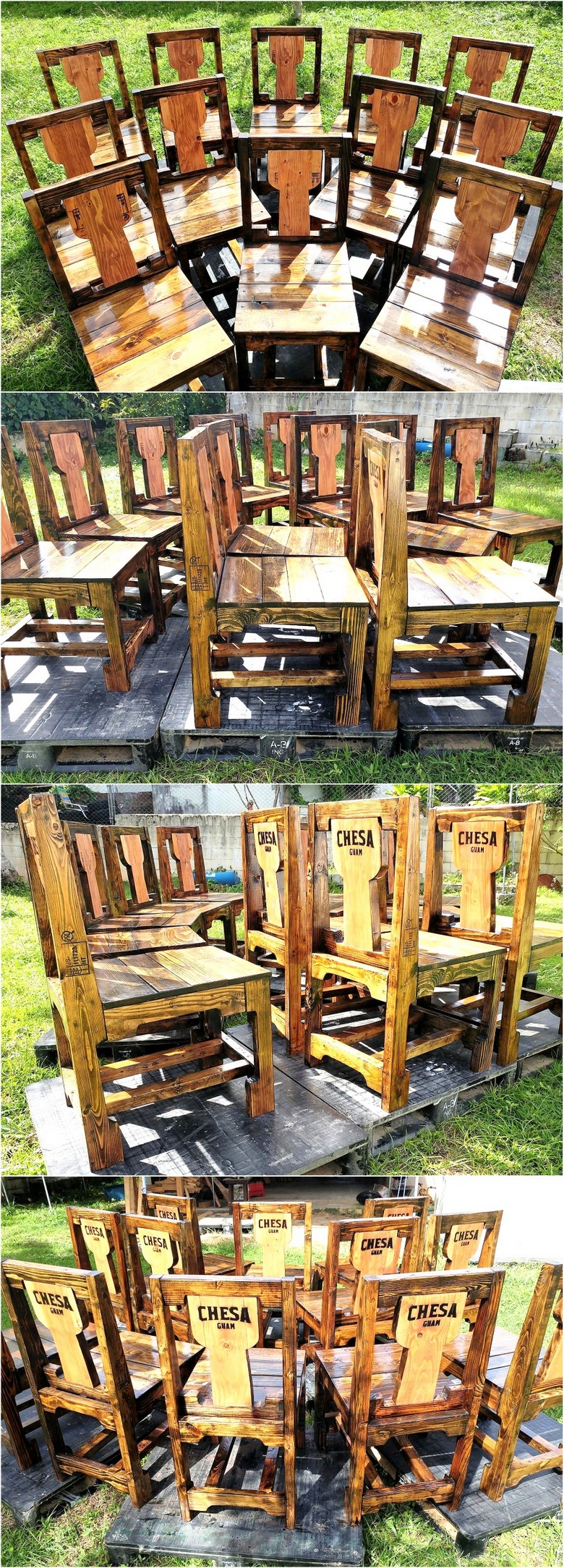 recycled pallet chairs