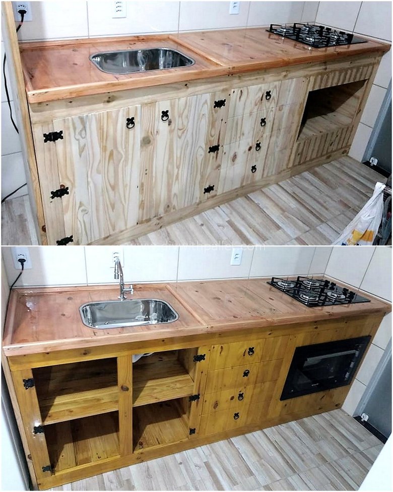 repurposed pallet kitchen