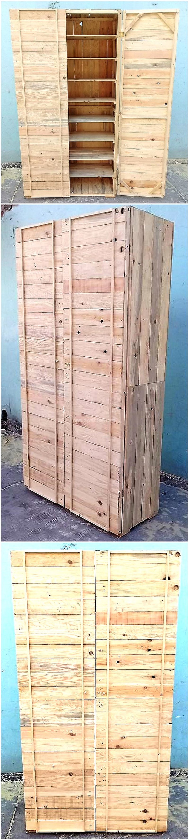 wooden pallet closet