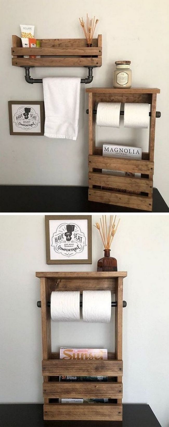 wood pallet ideas for bathroom or toilet (15)