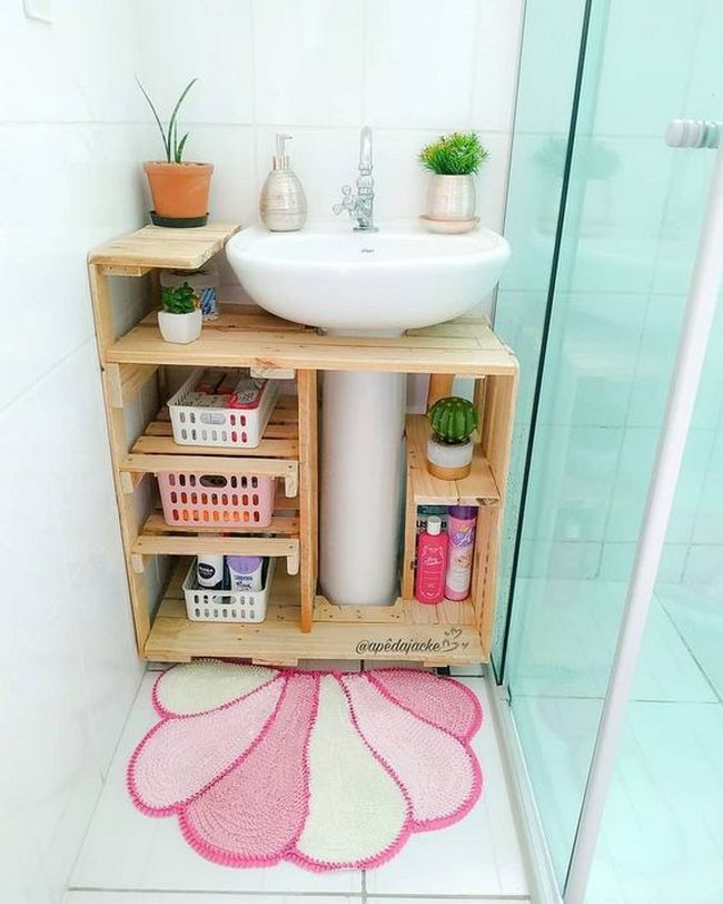 wood pallet ideas for bathroom or toilet (23)