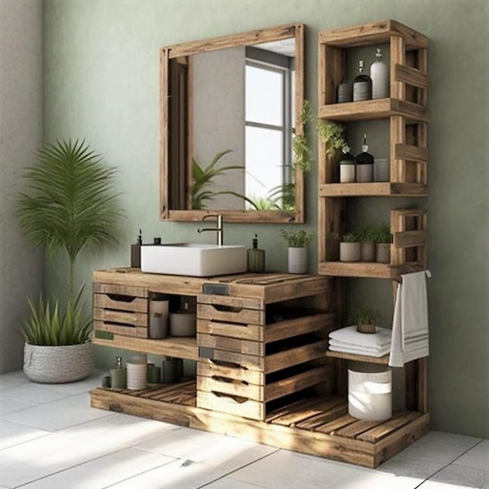 wood pallet bathroom vanity ideas (24)