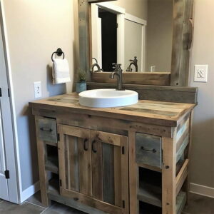 Awesome Design Ideas for Wood Pallets Bathroom Vanity | Wood Pallet ...