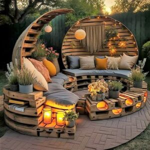 Wood Pallet Outdoor Furniture And Garden Patio Lounge Ideas | Wood ...